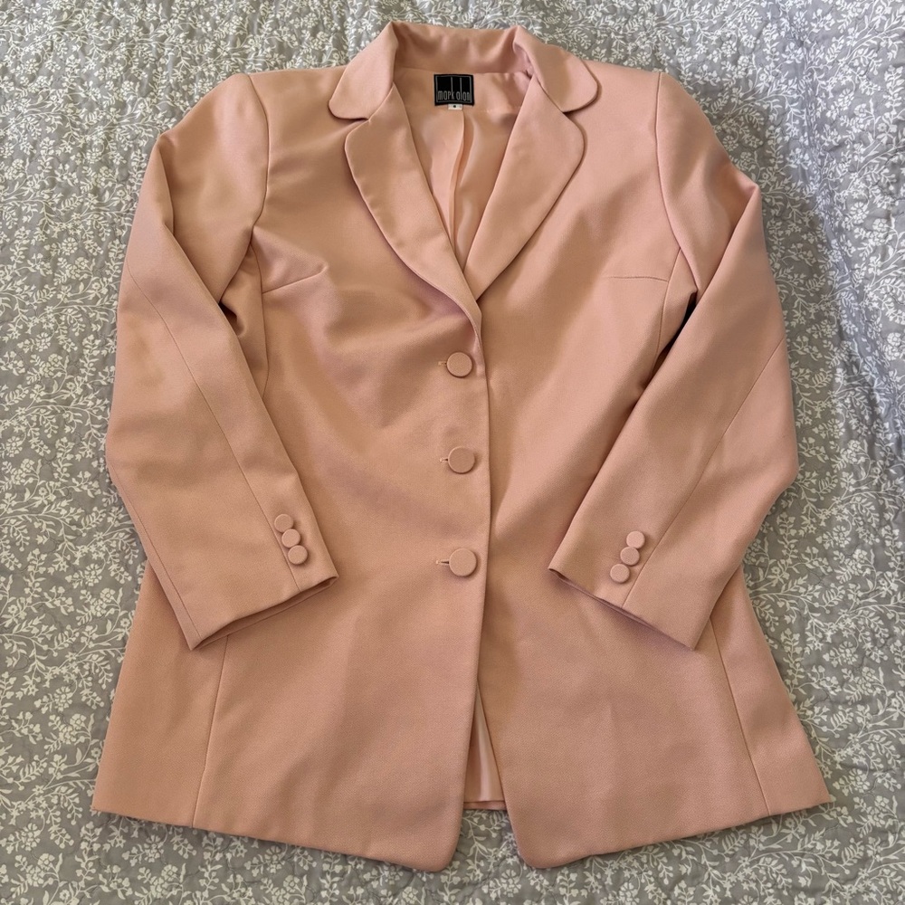 Beautiful Vintage Mark Alan Pink Blazer Jacket Size 8
